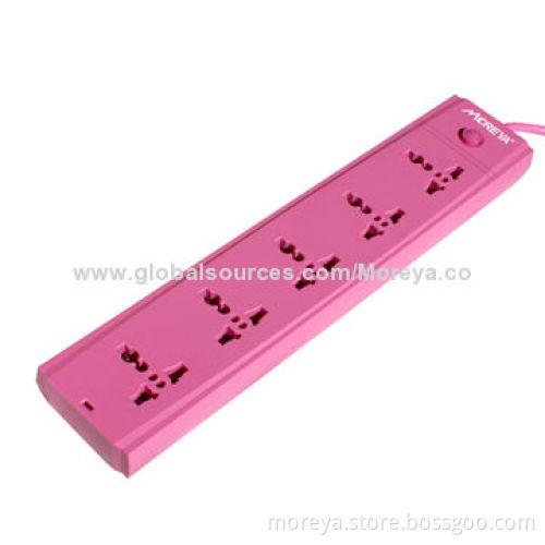Power Strip of Universal Standard for AU, EU, UK,US Usage with 4 sockets, Surge/Overload Protection